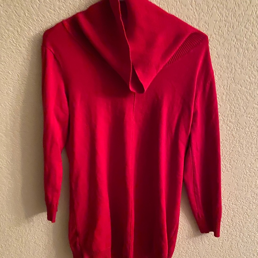 Red long sleeve sweater